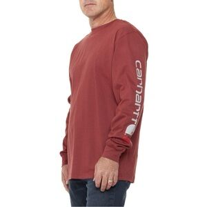 Carhartt Men's Brick Red Long Sleeve Tee